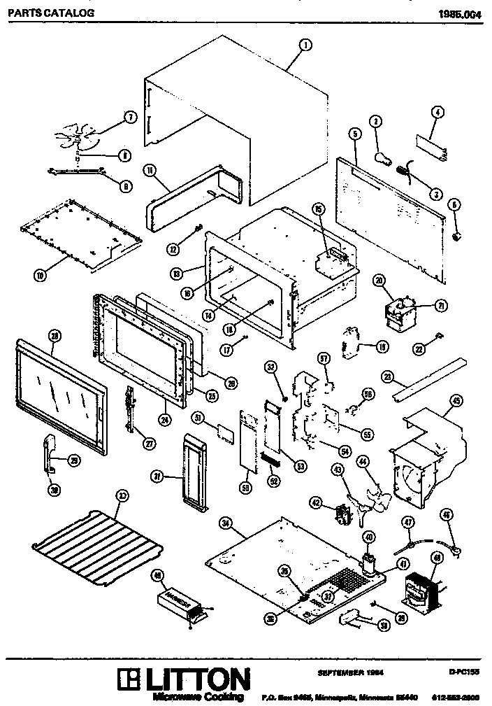 Mw Parts Diagram and Parts List for K-1560000  Amana Microwave