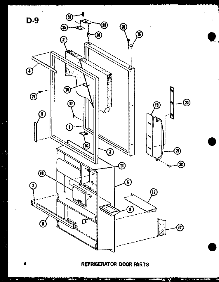 REF DOOR PARTS Diagram and Parts List for ESBFC16D-G P6023523W G Maytag Refrigerator