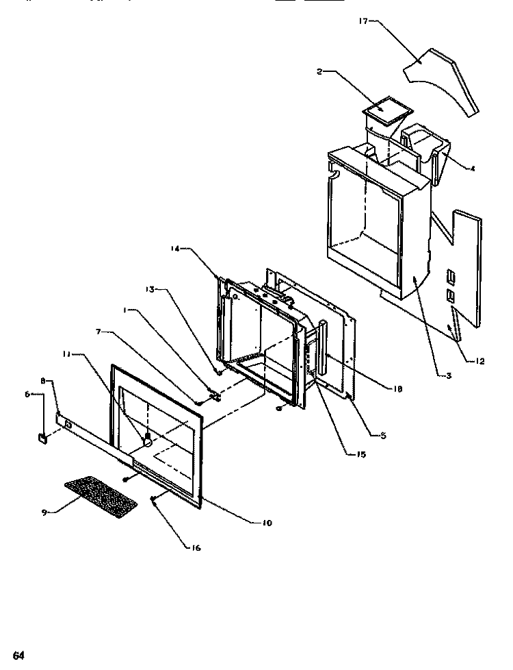ICE & WATER CAVITY Diagram and Parts List for SXD520SL P1182401W L Amana Refrigerator