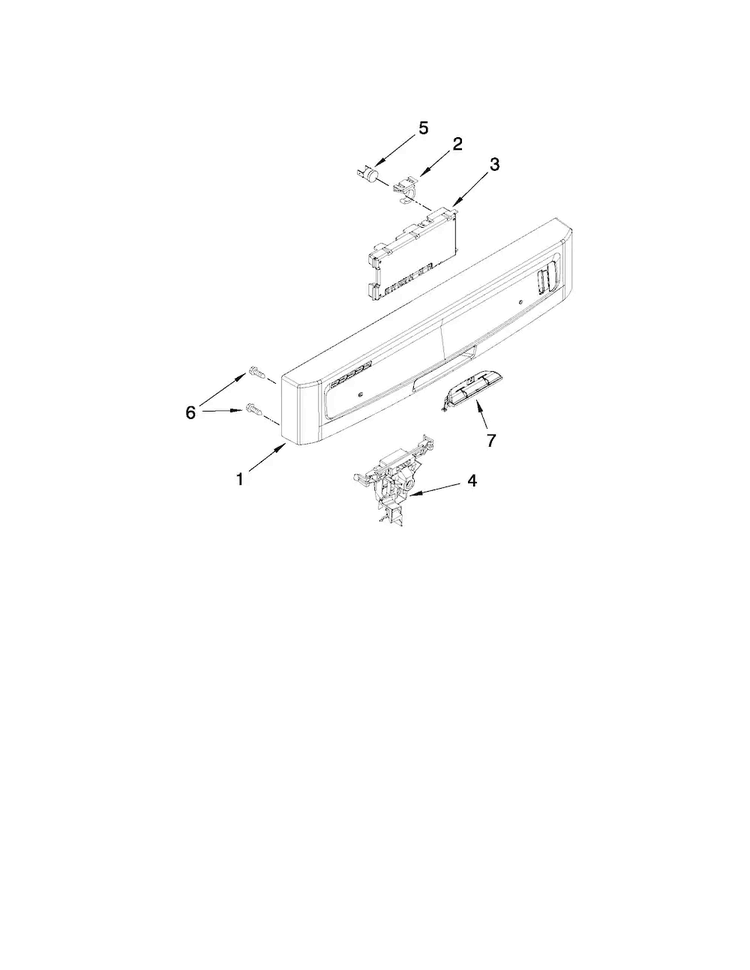 Control Panel And Latch Parts Diagram and Parts List for MDB7749AWB2  Maytag Dishwasher