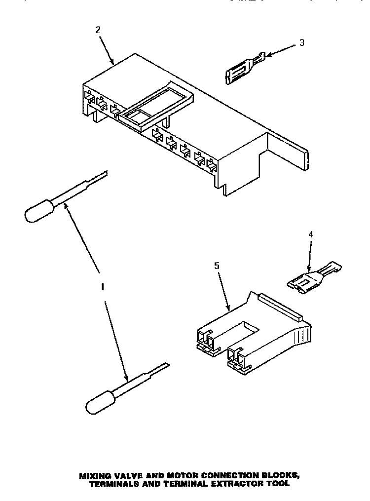 MIX VLV & MTR CONN BLKS / TERM & EXTRACTOR Diagram and Parts List for LW6163LM PLW6163LM A Amana Washer