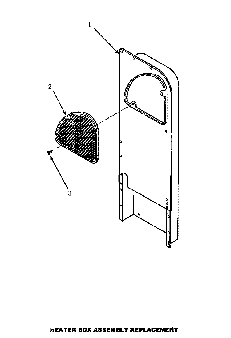 HEATER BOX ASSY REPLACEMENT Diagram and Parts List for AEM427W2  Amana Dryer