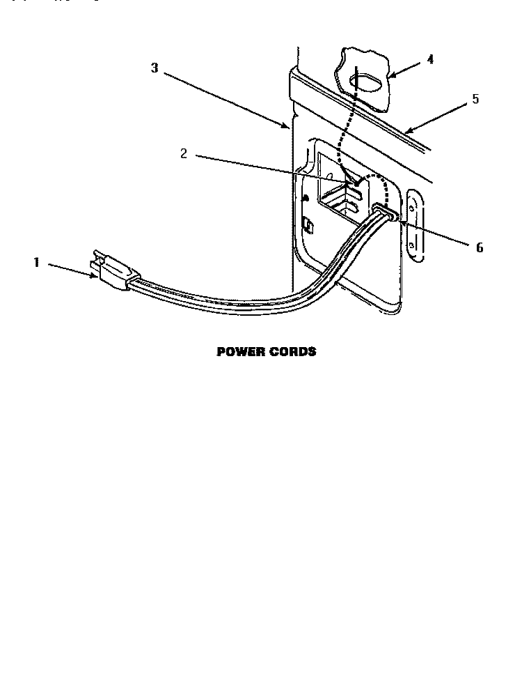 POWER CORD Diagram and Parts List for AEM427W2  Amana Dryer
