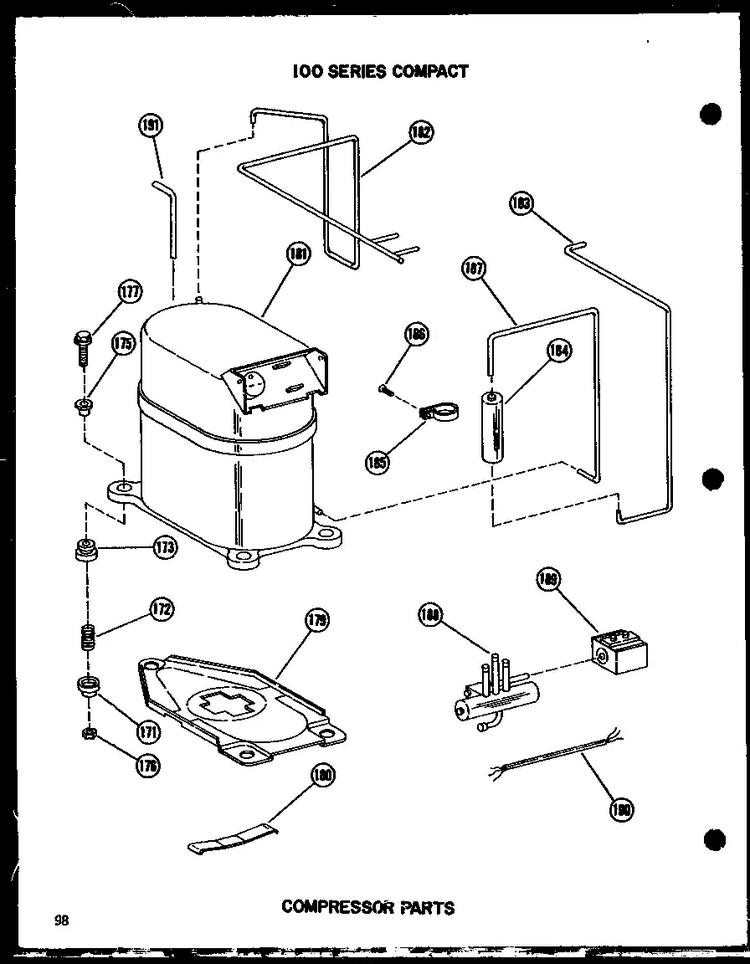 Compressor Parts Diagram and Parts List for 10-2NM P54974-2R Amana Air Conditioner
