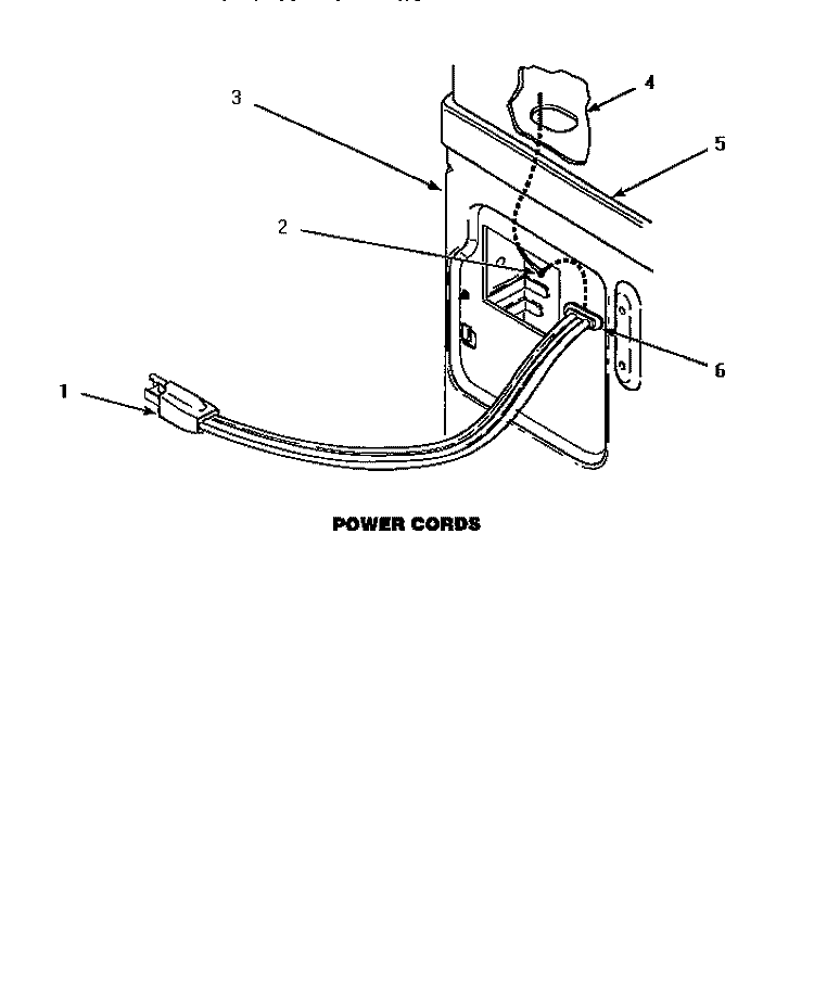 POWER CORD Diagram and Parts List for AGM429W2  Amana Dryer