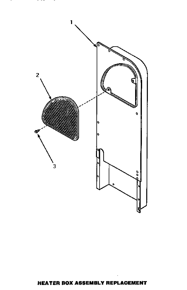 HEATER BOX ASSY, REPLACEMENT Diagram and Parts List for AEM477W2  Amana Dryer