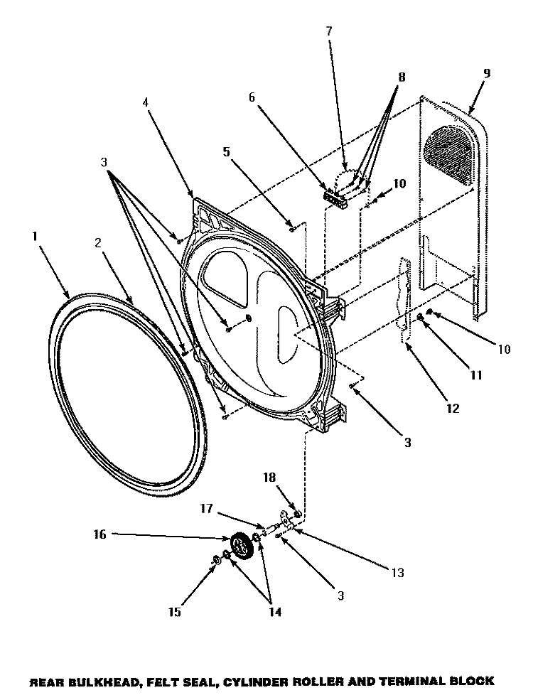 L Diagram and Parts List for AEM677W2  Speed Queen Dryer