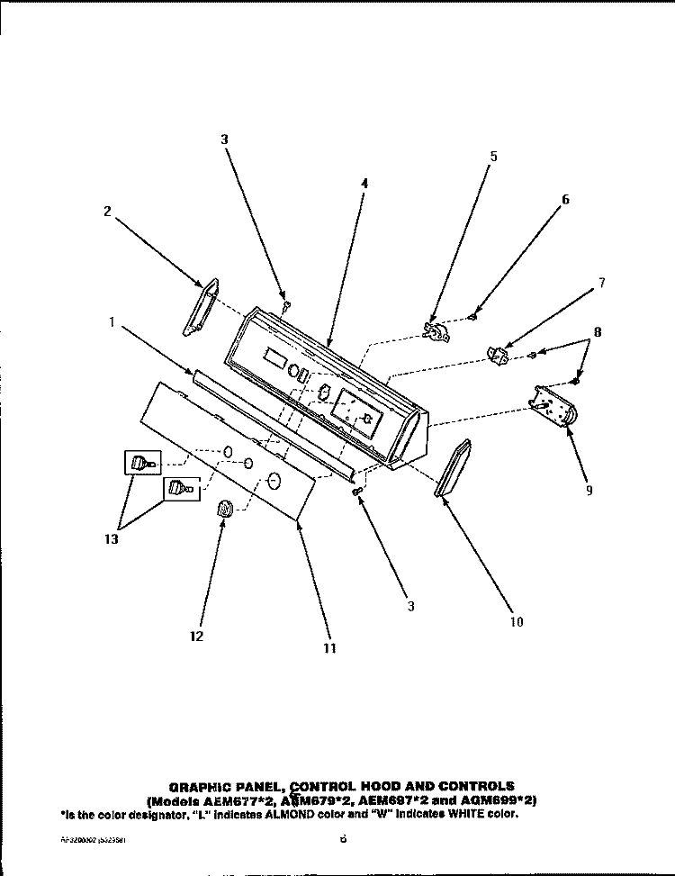 L Diagram and Parts List for AGM679L2  Amana Dryer