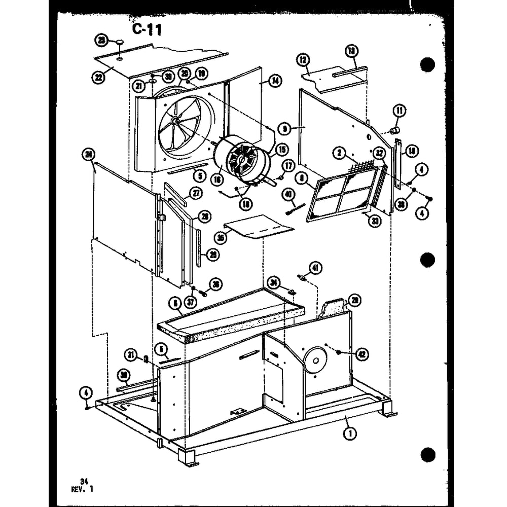Diagram 21 Diagram and Parts List for 915-5E35S P76120-6R Amana Air Conditioner