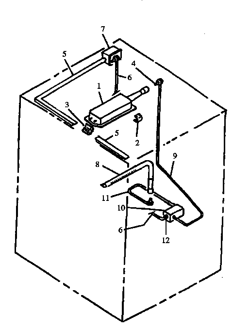 Gas Components Diagram and Parts List for AGS750L-P1141236NL  Amana Range