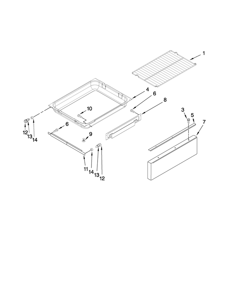 Drawer And Rack Parts Diagram and Parts List for MGR5765QDB2  Maytag Range