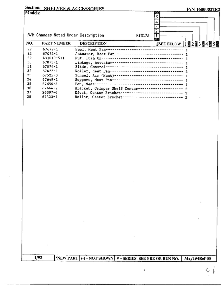Shelves And Accessories Page 3 Diagram and Parts List for 17694  Maytag Refrigerator