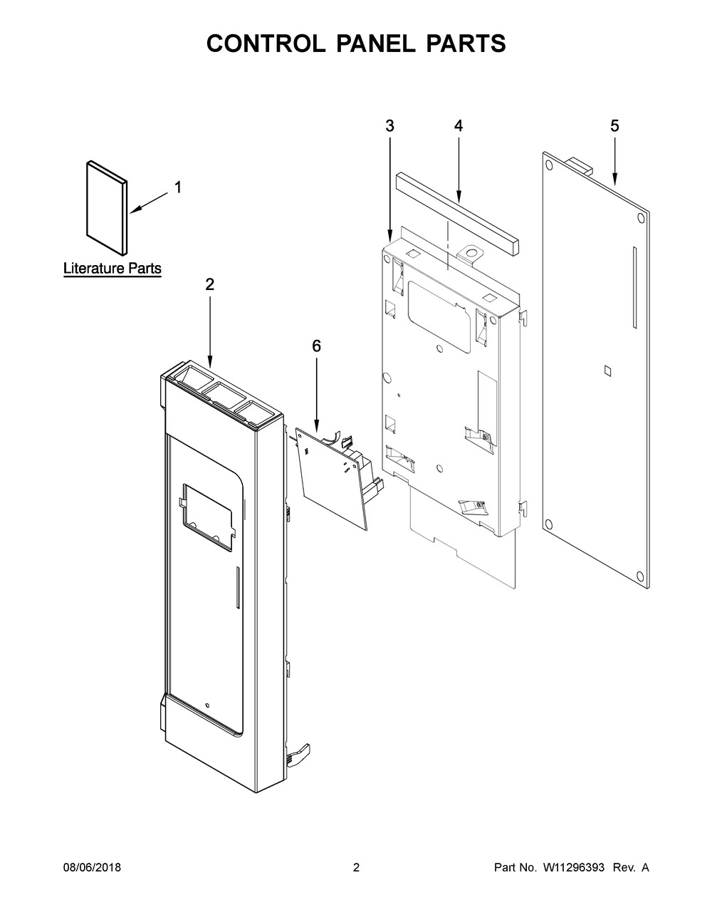 Control Panel Parts Diagram and Parts List for AMV6507RGS2  Maytag Microwave