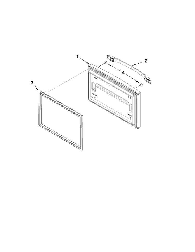 Freezer Door Parts Diagram and Parts List for AFB2234WES5  Amana Refrigerator