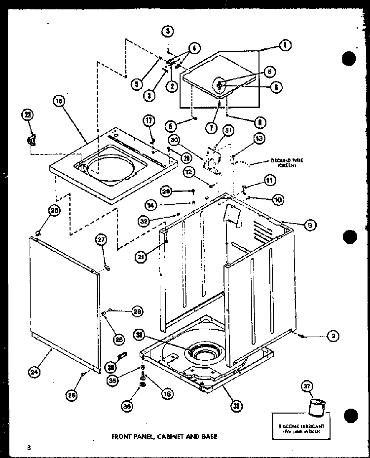 Section 3 Diagram and Parts List for LW1200 P7762101W Amana Washer