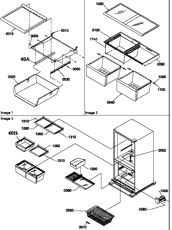 Shelving Diagram and Parts List for BRF20TLW-P1199201WL  Amana Refrigerator