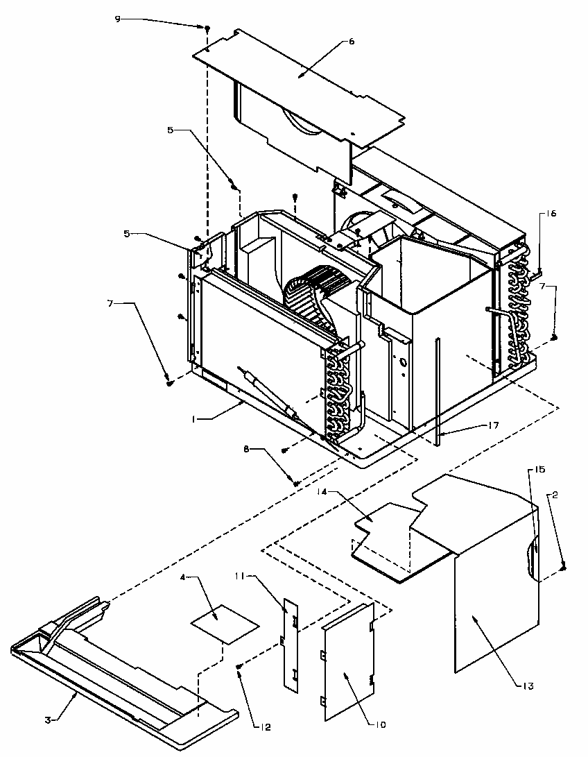 Miscellaneous Chassis Assy Parts Diagram and Parts List for 10QZ22TB-P1200901R  Amana Air Conditioner