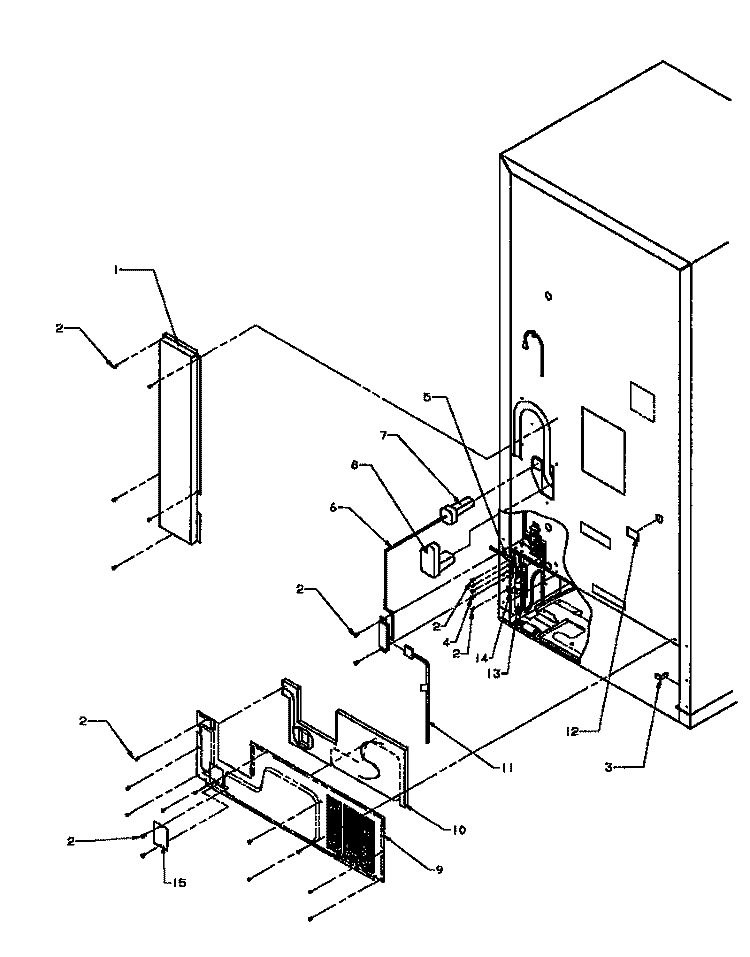 CABINET BACK Diagram and Parts List for BS20RB P1161507W Amana Refrigerator