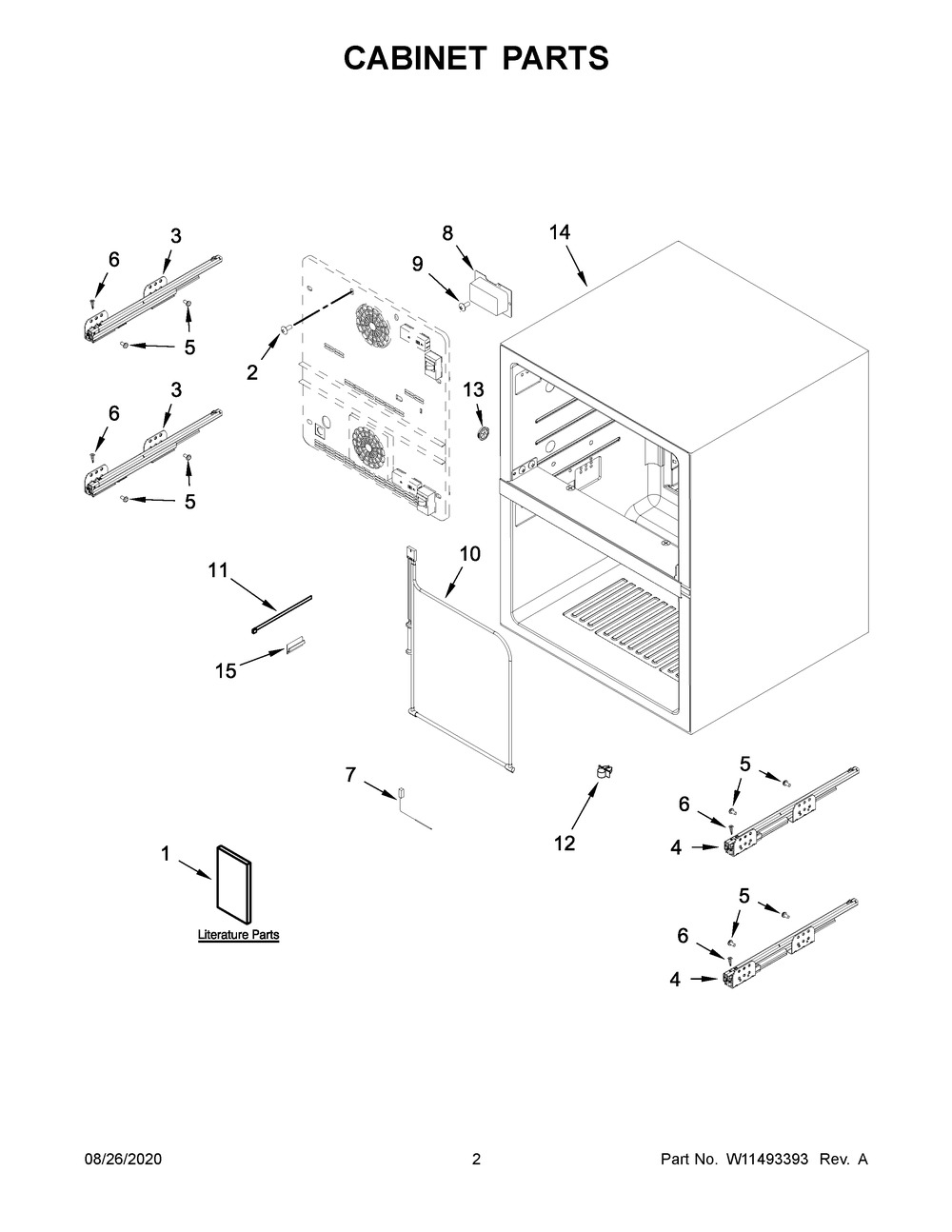 Cabinet Parts Diagram and Parts List for JUCFP242HM01  Maytag Wine and Beverage Cooler