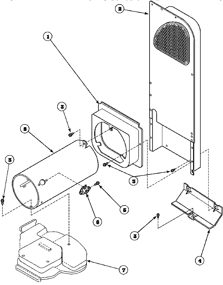 HEATER BOX ASSY ORIGINALLY ON GAS DRYER Diagram and Parts List for LG4209W2 PLG4209W2 Amana Dryer