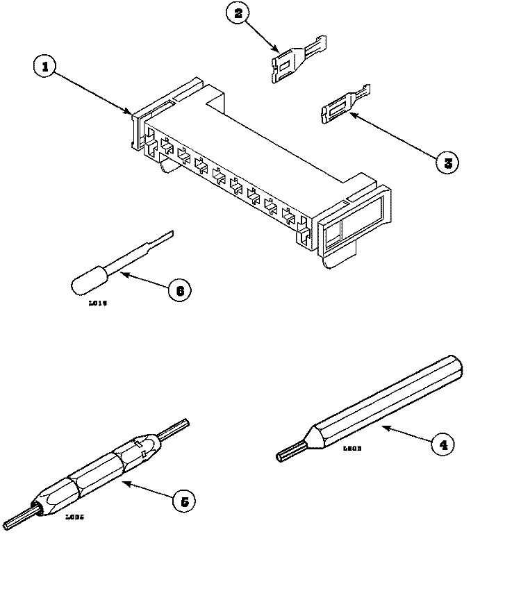 MOTOR CONN BLOCK, TERM & TOOLS Diagram and Parts List for LG4209W2 PLG4209W2 Amana Dryer
