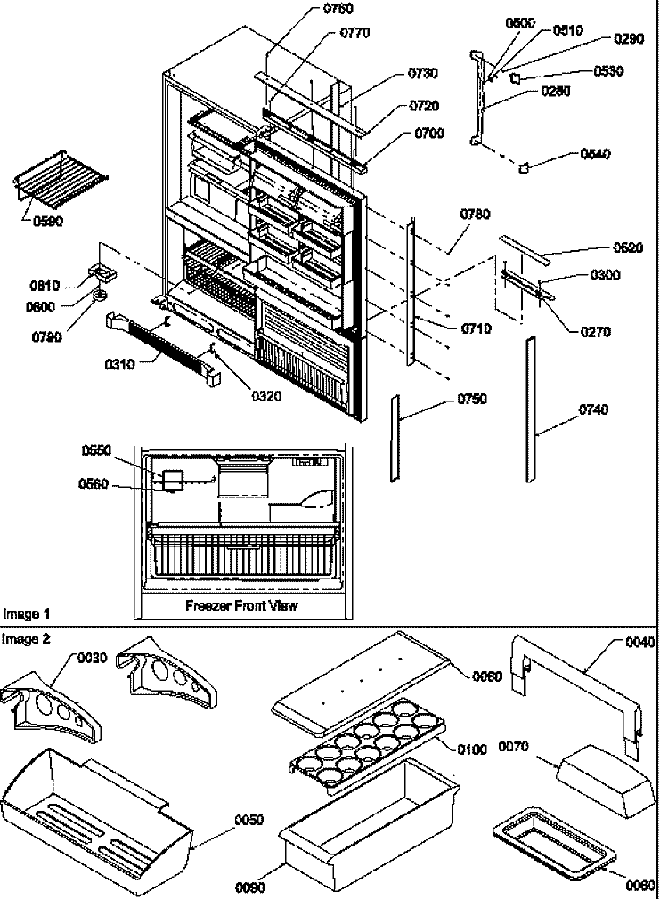 TRIM & ACCESSORIES Diagram and Parts List for BRF20TLW P1199201W L Amana Refrigerator