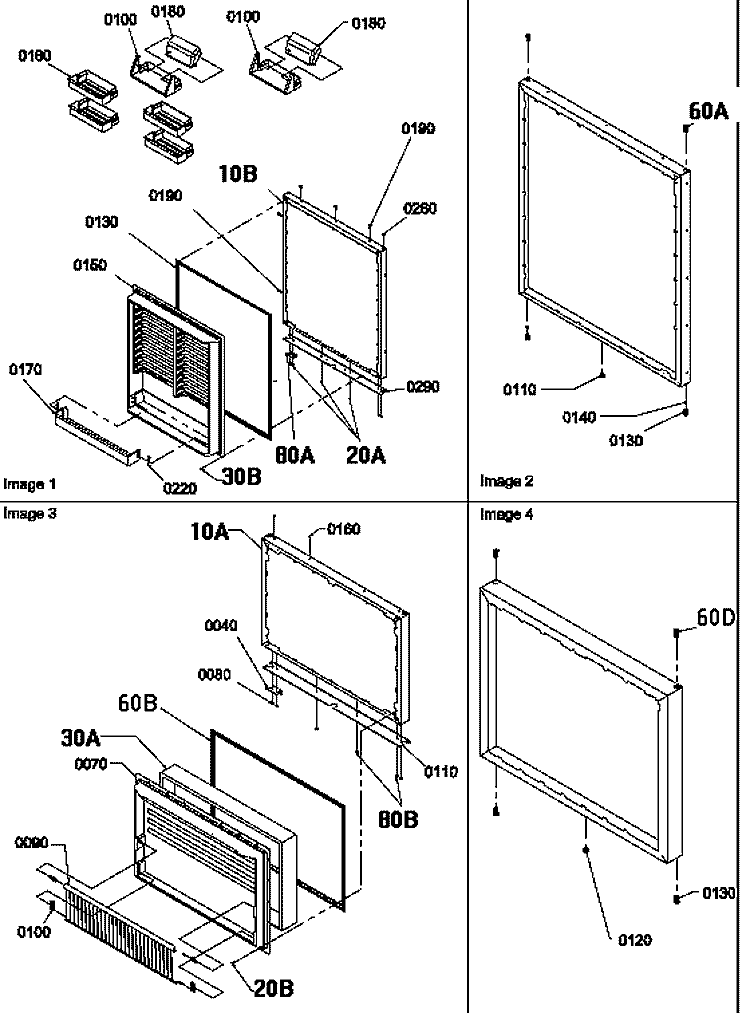 DOOR ASSEMBLIES Diagram and Parts List for BRF20TLW P1199201W L Amana Refrigerator