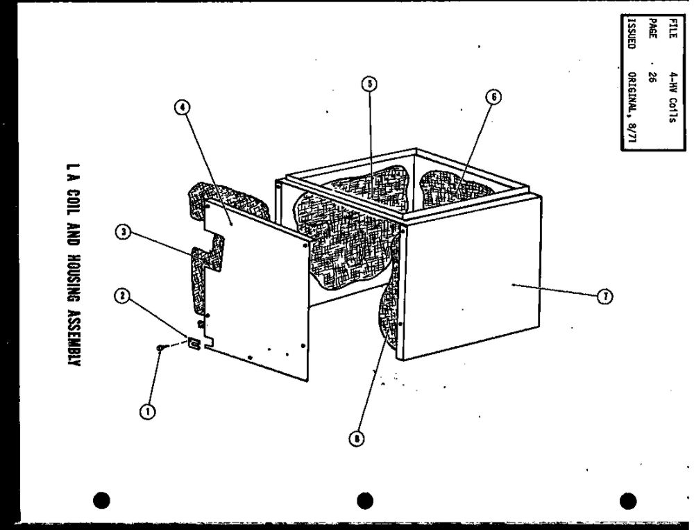 La Coil And Housing Assembly 1 Diagram and Parts List for RF4,5 P53802-2C Amana Air Conditioner