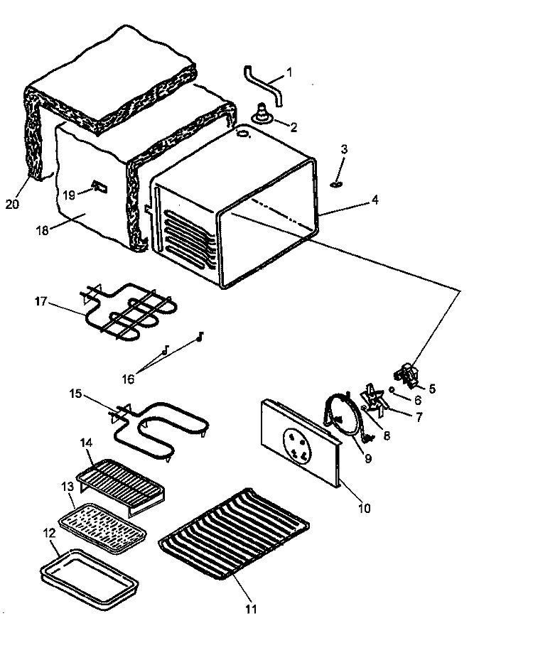 CABINET ASSY Diagram and Parts List for ARHC7700E P1142638N E Amana Range