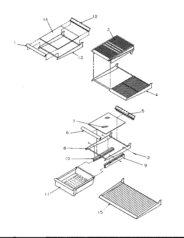 CABINET SHELVING Diagram and Parts List for GTW21B2L P1192901W L Amana Refrigerator