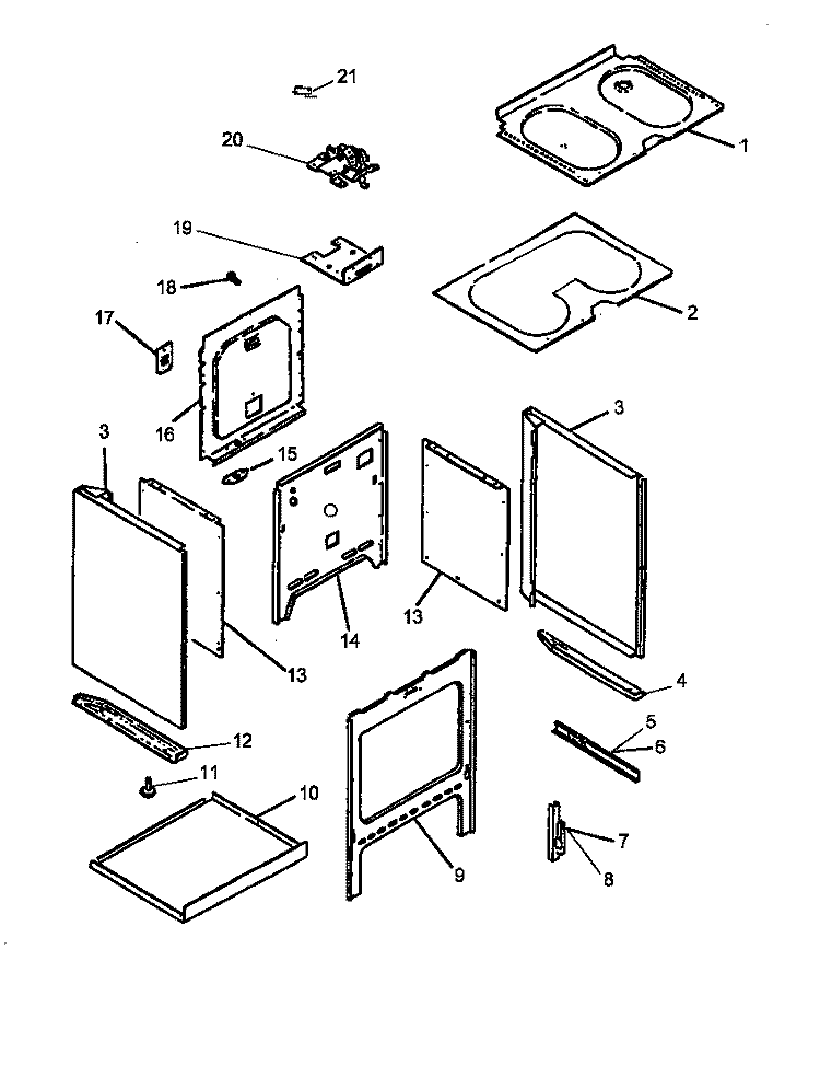 OVEN ASSY Diagram and Parts List for ARR630LL P1143403NLL Amana Range