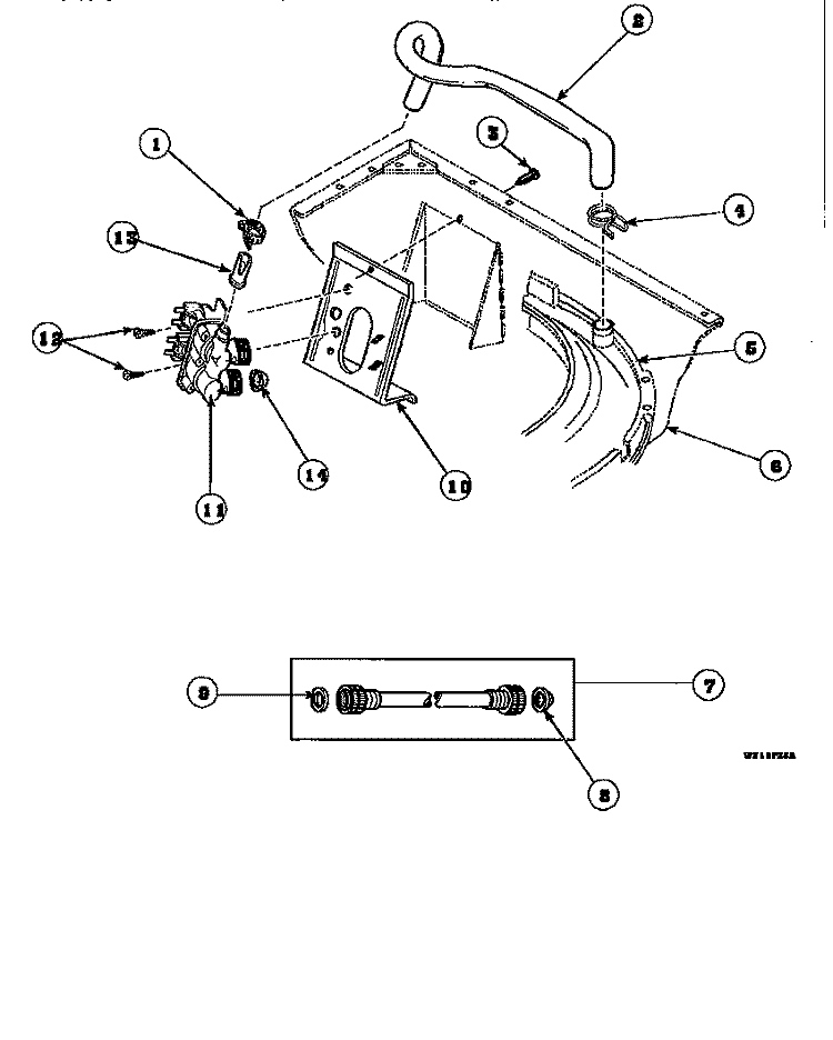 INLET HOSE / FILL HOSE / MIXING VLV MTG BRKT Diagram and Parts List for AWM270W2 PAWM270W2 Amana Washer