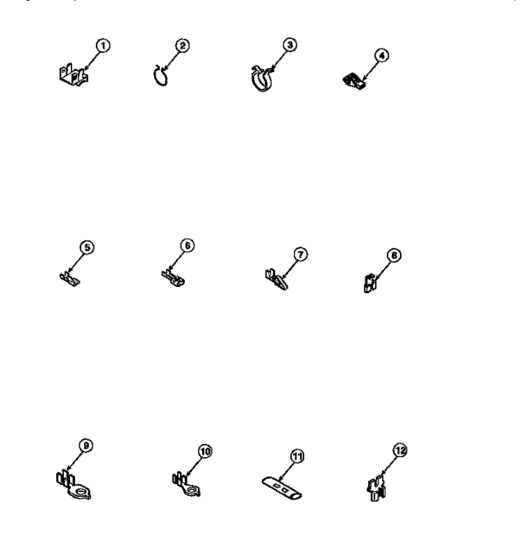 TERMINALS Diagram and Parts List for AWM270W2 PAWM270W2 Amana Washer