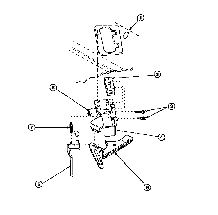 OUT - OF - BALANCE SWITCH Diagram and Parts List for LW6123LM PLW6123LM B Amana Washer