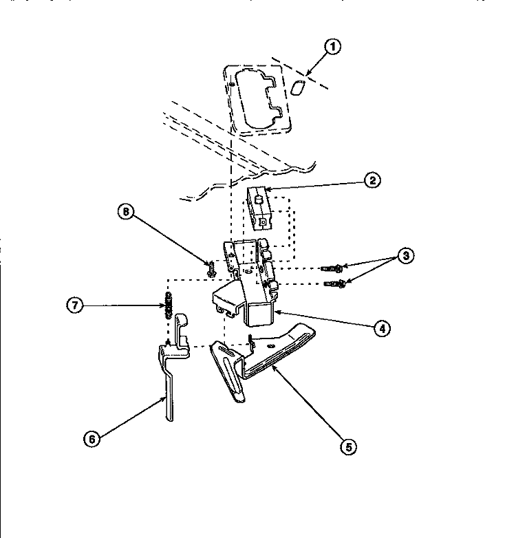 OUT - OF - BALANCE SWITCH Diagram and Parts List for LW9203L2 PLW9203L2 B Amana Washer