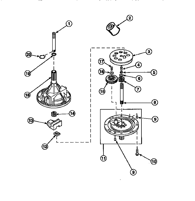 34526P TRANSMISSION ASSY Diagram and Parts List for LW9203L2 PLW9203L2 B Amana Washer