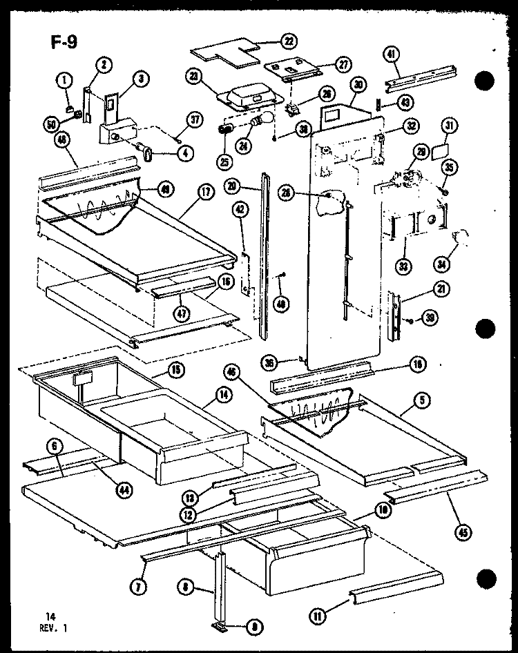 Page 5 Diagram and Parts List for ESBFC16DG P7493501W G Maytag Refrigerator