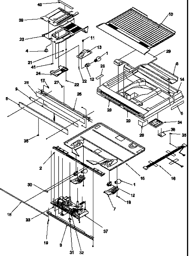 DIVIDER BLOCK Diagram and Parts List for TYI18S4L P1195404W L Amana Refrigerator