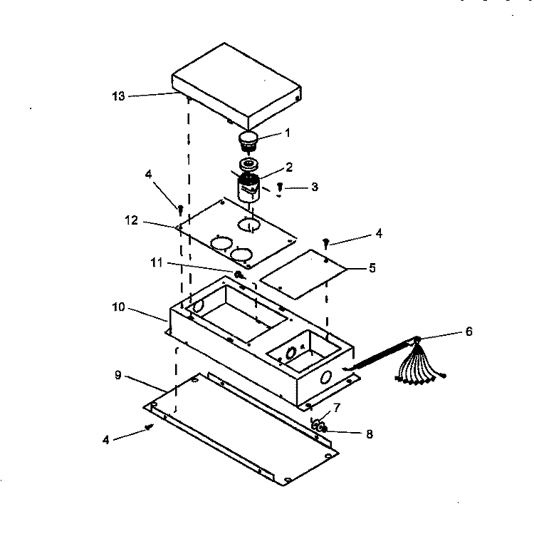 FUSE BOX ASSY Diagram and Parts List for CAK2T30W1 P1131567N W Amana Cooktop