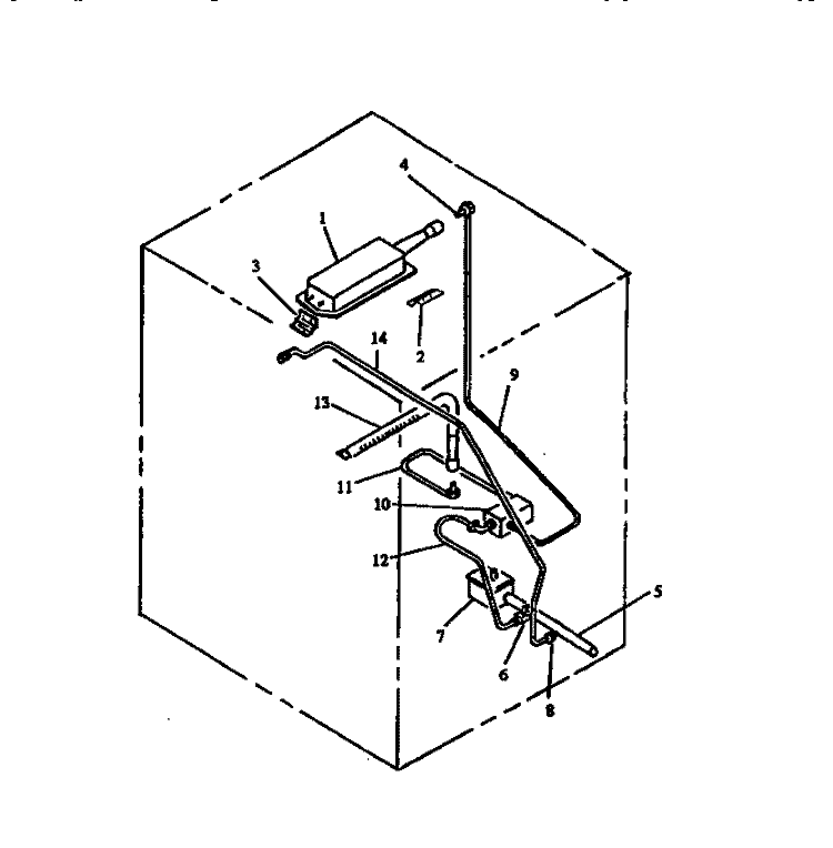 GAS COMPONENTS Diagram and Parts List for RST310UW P1130738N W Amana Range