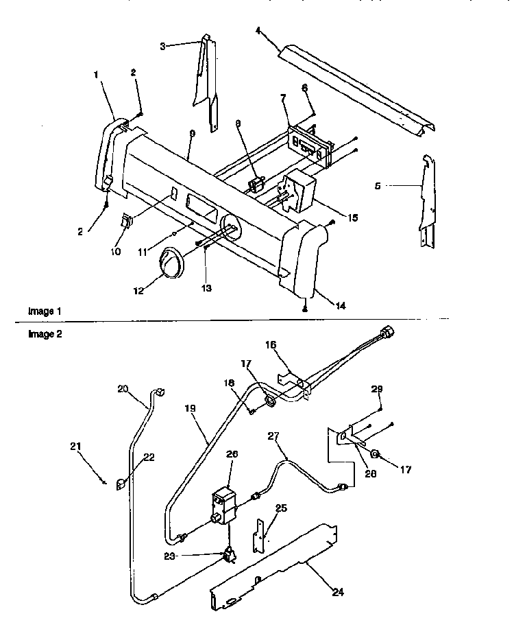 Backguard And Gas Supply Diagram and Parts List for ARG7200W-P1143323NW  Amana Range