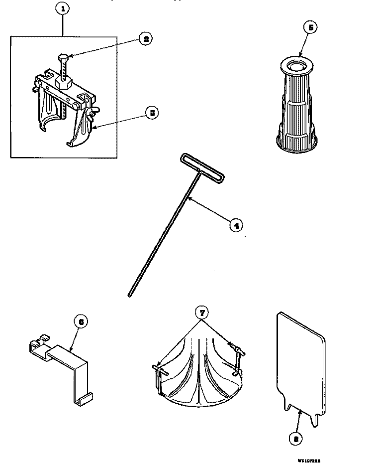 SPECIAL TOOLS Diagram and Parts List for LW6661W2 PLW6661W2 B Amana Washer