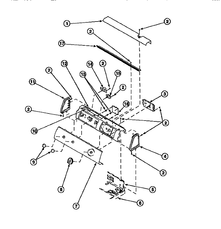 GRAPHIC PANEL, CONTROL HOOD AND CONTROLS Diagram and Parts List for LG8109L2 PLG8109L2 Amana Dryer
