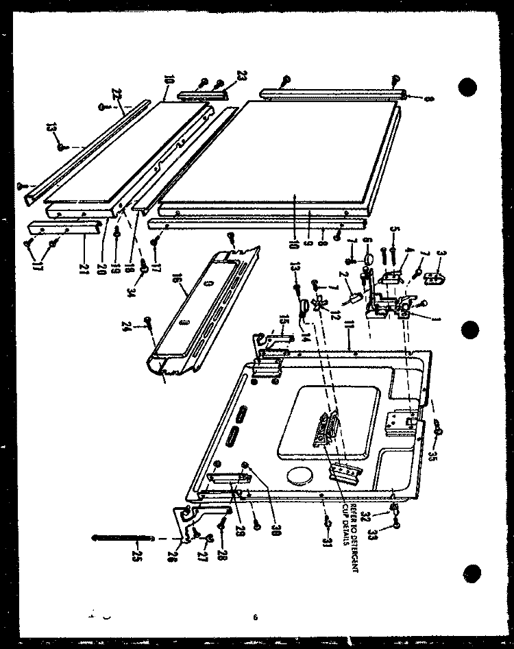 Page 3 Diagram and Parts List for GTX-95DW  Amana Dishwasher