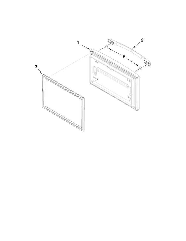 Freezer Door Parts Diagram and Parts List for AFD2535DEW6  Amana Refrigerator