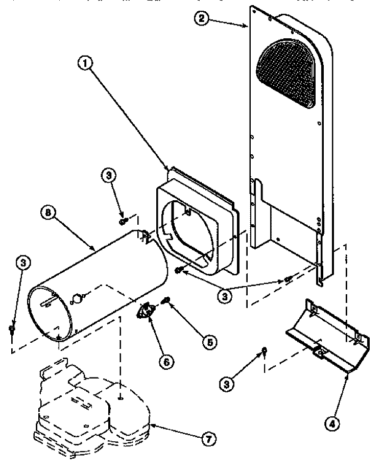 HEATER BOX ASSY ORIGINALLY ON GAS DRYER Diagram and Parts List for LG8319W2 PLG8319W2 Amana Dryer