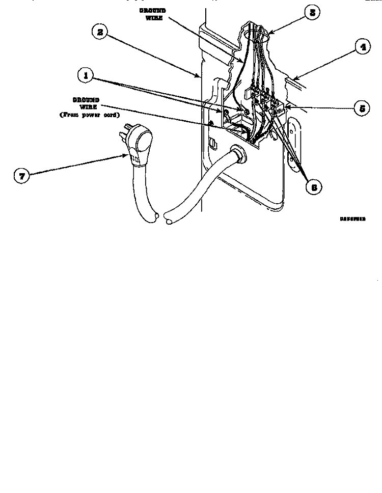 POWER CORDS Diagram and Parts List for LG8319W2 PLG8319W2 Amana Dryer