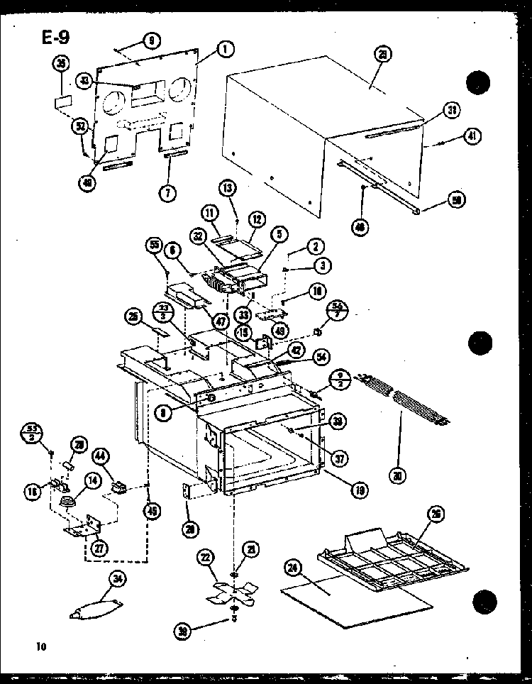 Cabinet Parts Diagram and Parts List for RC-14SD P75750-1M Amana Microwave