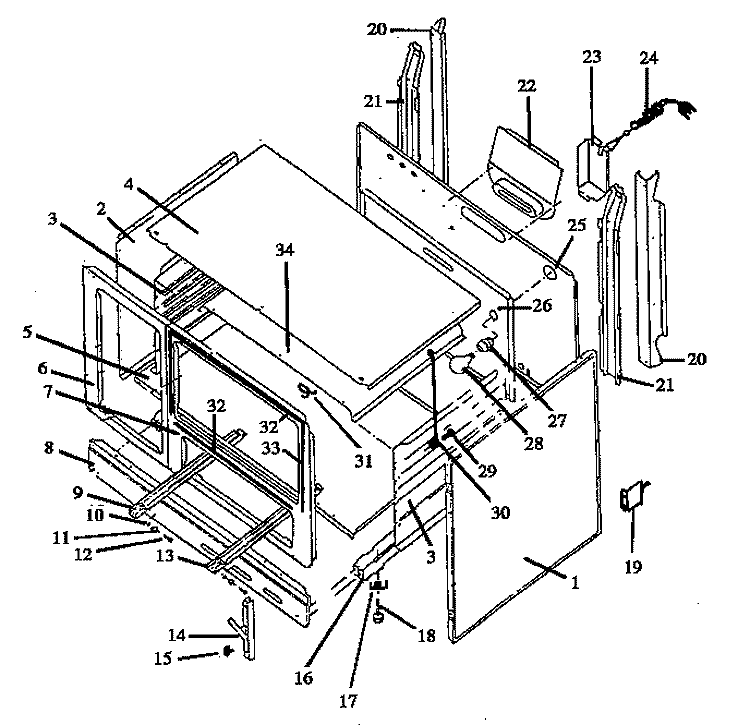 Page 1 Diagram and Parts List for GBP39FA GBP39FA/ Amana Range