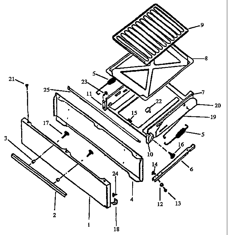 Page 10 Diagram and Parts List for GBP39FA GBP39FA/ Amana Range